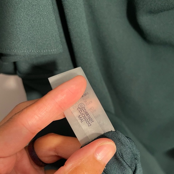 Calvin Klein Off The Shoulder Sheath Dress, Size 2 (US) Deep Sea Green - Picture 4 of 9